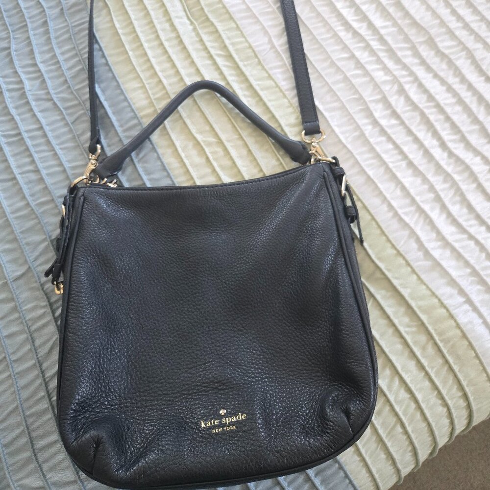 Kate Spade Black Pebbled Leather Crossbody